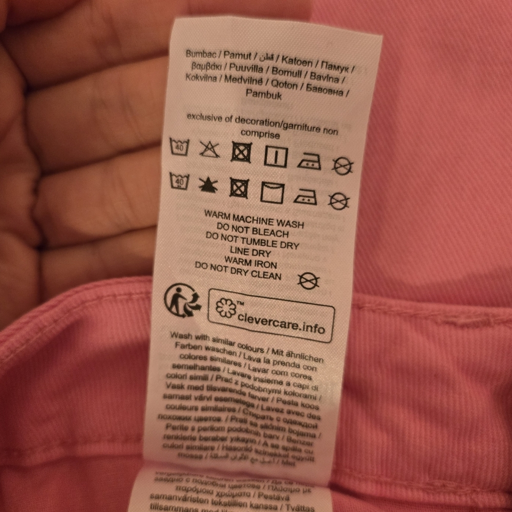 Noisy May Pink Wide Leg Jeans Amanda Style Size 26 x 32 - Picture 11 of 13